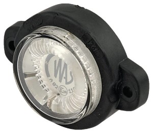 Lampa obrysowa LED, cytryna, 12/24V biała/przezroczysta, przykręcana Waś