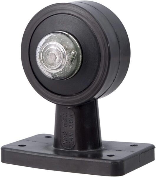 Lampa obrysowa LED, okrągła, 12/24V przezroczysta, przykręcana Waś