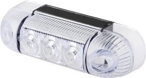 Lampa obrysowa LED, prostokątna, 12/24V przezroczysta, przykręcana 3 LED Waś