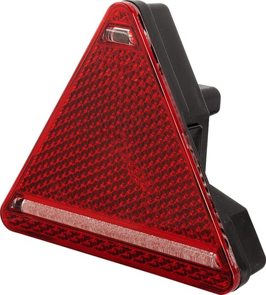 Lampa tylna zespolona LED, lewa, trójkątna, 12/24V czerwona, przykręcana Waś