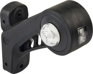 Lampa obrysowa LED, lewa, okrągła, 12/24V pomrańczowa/czerwona/biała, przykręcana Waś
