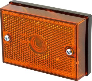 Lampa obrysowa, prostokątna, 12/24V pomarańczowa, przykręcana Waś