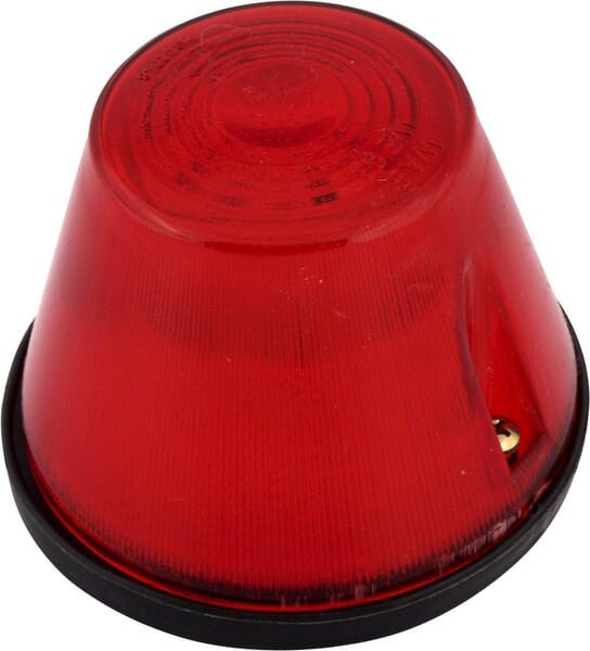 Lampa obrysowa okrągła, 12/24V czerwona, przykręcana Waś