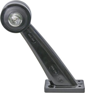 Lampa obrysowa LED, prawa, 12/24V czerwona/przezroczysta, przykręcana Waś