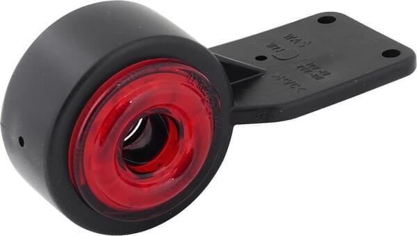 Lampa obrysowa LED, okrągła, 12/24V pomarańczowa/czerwona, przykręcana Waś