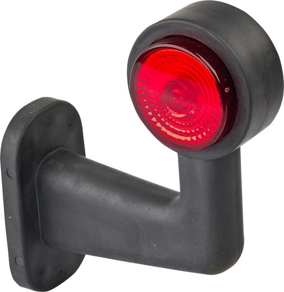 Lampa obrysowa LED, prawa, 12/24V czerwona/przezroczysta, przykręcana Waś