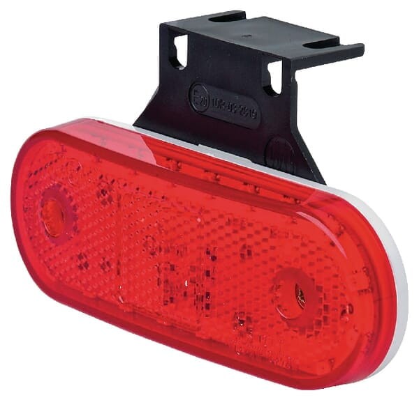 Lampa obrysowa LED, prostokątna, 12/24V czerwona, przykręcana Waś
