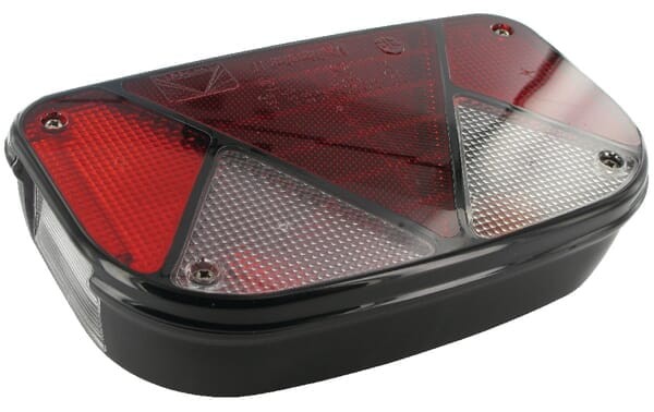 Lampa zespolona tylna, lewa prostokątna 12V czerwona/przezroczysta przykręcana 240x52 mm Bayonet 5-pin, Multipoint II Aspöck