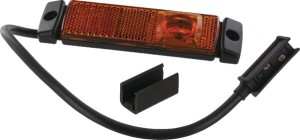 Lampa obrysowa LED, 1.20W prostokątna 24V żółta przykręcana 130x32 mm Quick-link 1 LED Hella