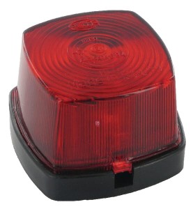 Lampa tylna, kwadratowa 12/24V czerwona przykręcana Hella