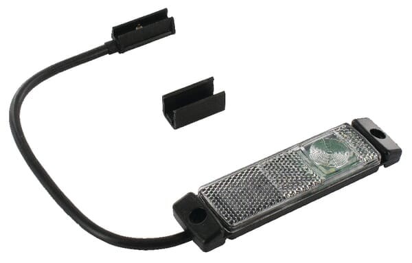 Lampa obrysowa LED, 1.20W prostokątna 24V biała przykręcana 130x32 mm Quick-link 1 LED Hella