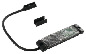 Lampa obrysowa LED, 1.20W prostokątna 24V biała przykręcana 130x32 mm Quick-link 1 LED Hella