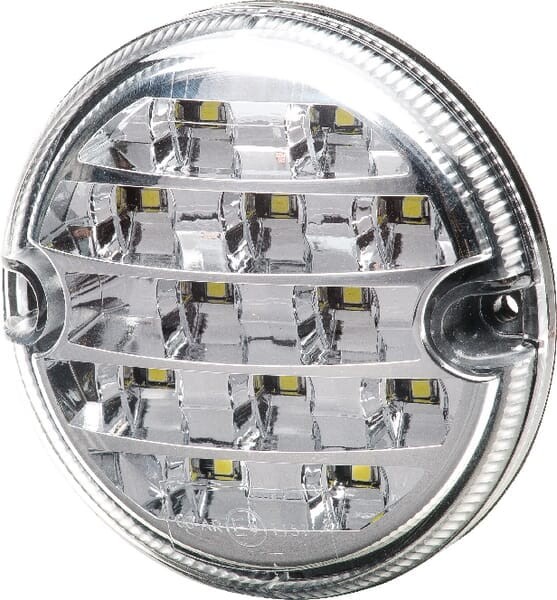 Lampa cofania LED, okrągła 10/30V przezroczysta przykręcana Ø 95 mm 17 LED Hella