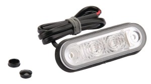 Lampa obrysowa LED, prostokątna 12/24V czerwona przykręcana 78x2 LED Hella