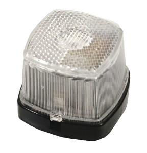 Lampa obrysowa 5W kwadratowa 12V przezroczysta/biała przykręcana 62x46x62 mm Hella