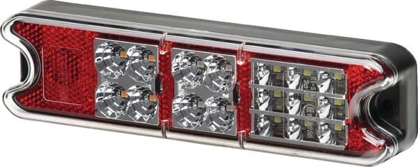 Lampa tylna LED, prostokątna, 10/30V, czerwona/żółta, przykręcana, 21 LED Hella ValueFit