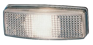 Lampa obrysowa 5W, prostokątna 12V biała przykręcana, 110x25x40 mm Hella