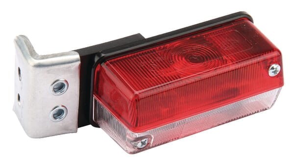 Lampa obrysowa 4W, prostokątna, 12/24V, czerwono/biała, przykręcana, 120x37x42 mm