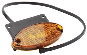 Lampa obrysowa LED, owalna 12V pomarańczowa przykręcana Aspöck