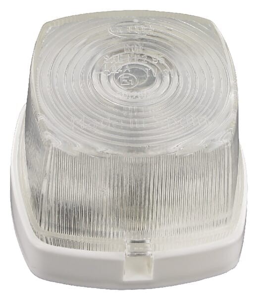 Lampa obrysowa 5W kwadratowa 12V przezroczysta/biała przykręcana 62x40x62 mm Hella