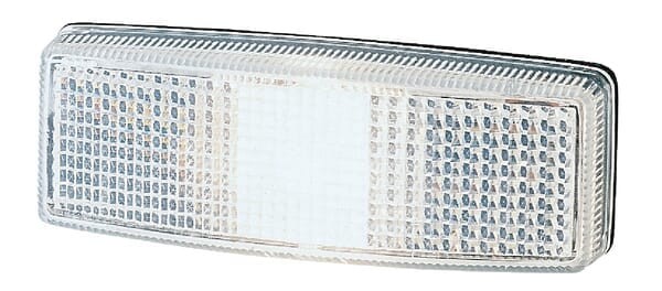 Lampa obrysowa 5W, prostokątna 12V przezroczysta przykręcana 110x25x40 mm Hella
