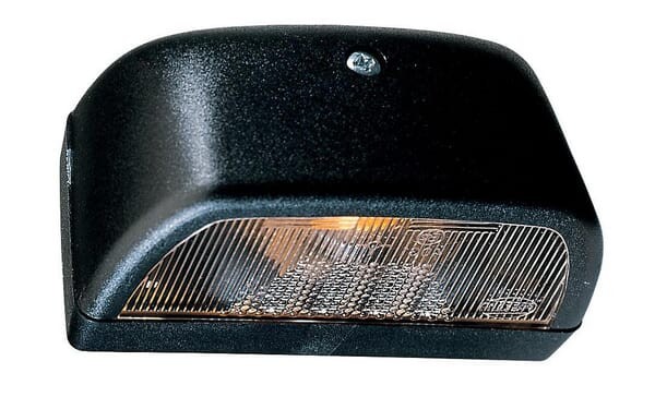 Lampa oświetlenia tablicy rejestracyjnej 10W prostokątna 12V czarna przykręcana 102x56.5 mm Hella