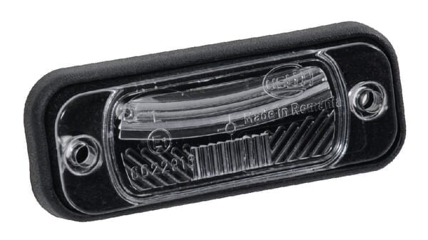Lampa oświetlania tablicy rejestracyjnej, 5W prostokątna 12V przezroczysta przykręcana 82.5x32.5 mm Hella