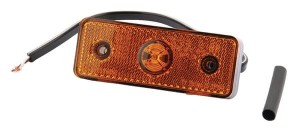 Lampa obrysowa LED, prostokątna 12/24V pomarańczowa przykręcana 104x32x40 mm