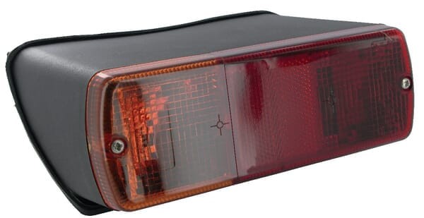 Lampa tylna zespolona, lewa prostokątna 12/24V czerwona/pomarańczowa przykręcana Britax