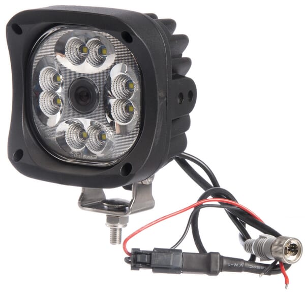 Lampa robocza LED z kamerą, kwadratowa