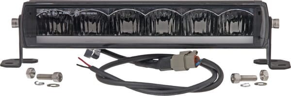 Lampa robocza długa LED, 72W, 3900lm, prostokątna, 12/48V białe, 306x90x57 mm z wtyczką Deutsch 3-pin, światło do jazdy dziennej/światło drogowe Kramp