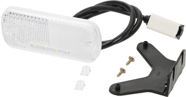 Lampa obrysowa LED, prostokątna, 12/24V z wtyczką Jaeger Kramp