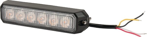 Lampa ostrzegawcza LED, 18W 12/24V pomarańczowa przykręcana 6 LED Kramp