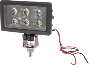 Lampa robocza LED, prostokątna 30W 2400lm z wtyczką H11 światło rozproszone 6 LED Kramp