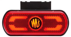 Lampa obrysowa LED, czerwona, prostokątna, 12-24V "SAFETY LINE" Kramp