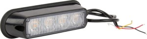 Lampa ostrzegawcza LED, 12W 12/24V pomarańczowa przykręcana 4 LED Kramp