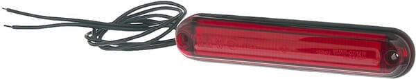 Lampa obrysowa LED, 0.7/1.5W prostokątna, 12/24V czerwona 6 LED Kramp