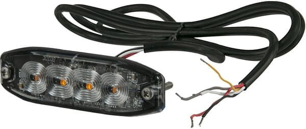 Lampa ostrzegawcza, bursztynowa 4 LED