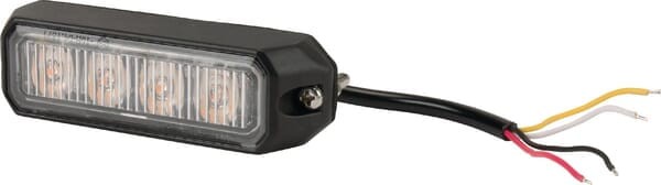 Lampa ostrzegawcza LED, 12W 12/24V pomarańczowa przykręcana 4 LED Kramp
