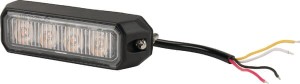 Lampa ostrzegawcza LED, 12W 12/24V pomarańczowa przykręcana 4 LED Kramp