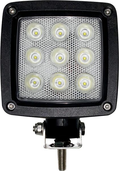 Lampa robocza LED, kwadratowa 27W 3000lm 10/30V z wtyczką Deutsch światło rozproszone 9 LED Kramp