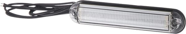Lampa obrysowa LED, 0.3/1.3W prostokątna 12/24V biała 6 LED Kramp
