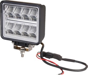 Lampa robocza LED, kwadratowa, 24W 2272 lm 9/36V światło rozproszone z wtyczką Deutsch 2-pinową, 16 LED Kramp