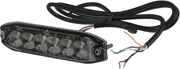 Lampa ostrzegawcza, bursztynowa, 6 LED