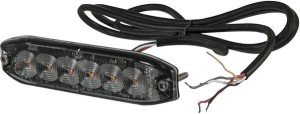 Lampa ostrzegawcza, bursztynowa, 6 LED