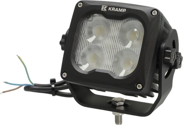 Lampa robocza LED, kwadratowa 70W, 6000lm 10/45V, podgrzewana z czujnikiem T°, szeroostrumieniowa, 4 LED Kramp