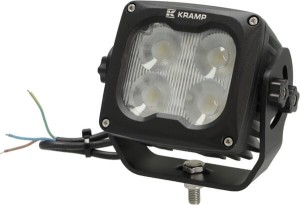 Lampa robocza LED, kwadratowa 70W, 6000lm 10/45V, podgrzewana z czujnikiem T°, szeroostrumieniowa, 4 LED Kramp