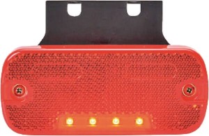 Lampa obrysowa LED, prostokątna, 12/24V z przewodem Kramp