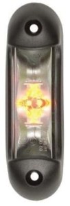 Lampa obrysowa LED, 1/2.2W prostokątna, 12/24V biała/czerwona/pomarańczowa 6 LED Kramp