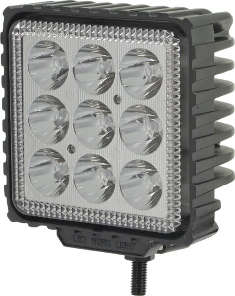 Lampa robocza LED, kwadratowa 27W 500lm niebieska z wtyczką Deutsch światło skupione 9 LED Kramp